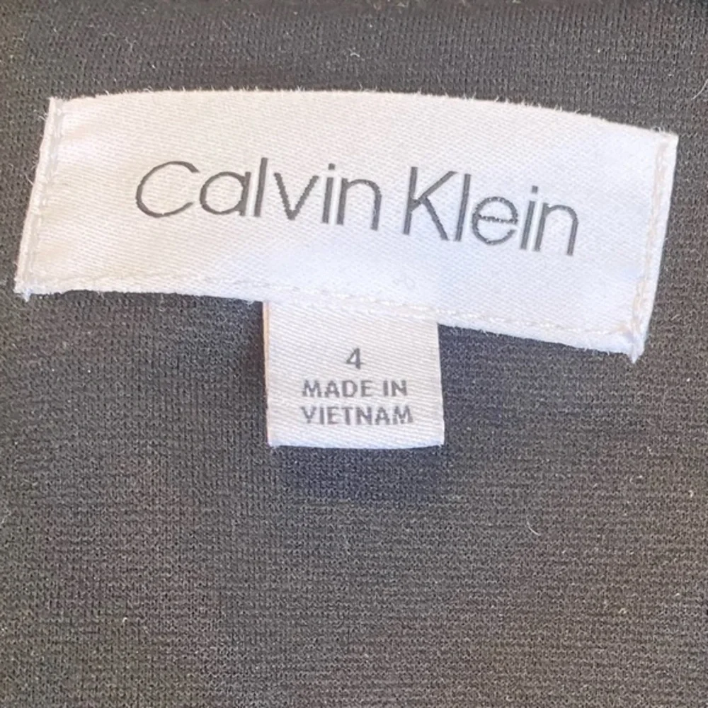 Calvin Klein Women's Faux Leather Trim Belted Cardigan Black Size 4
